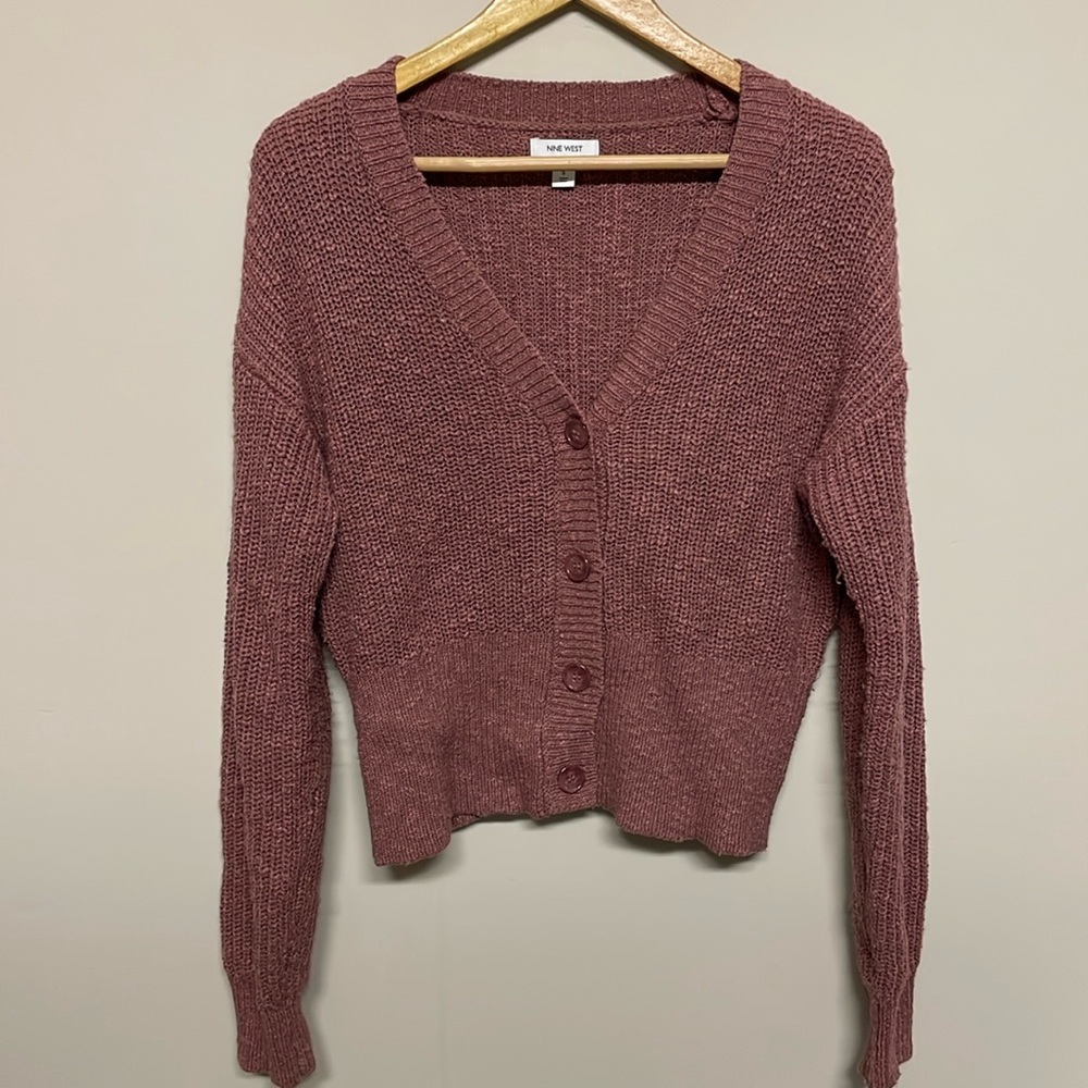 Nine West Cotton Knit Cardigan